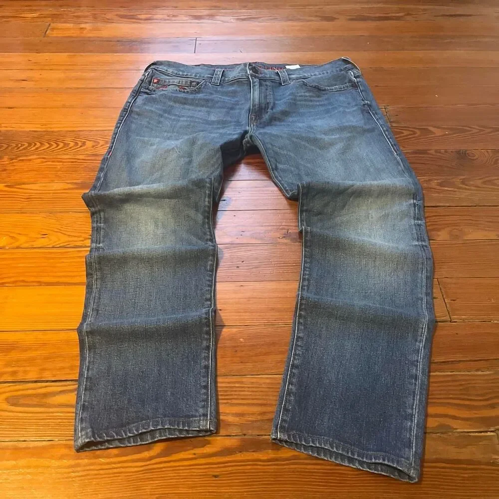 True-religion Men's Blue and Navy Jeans